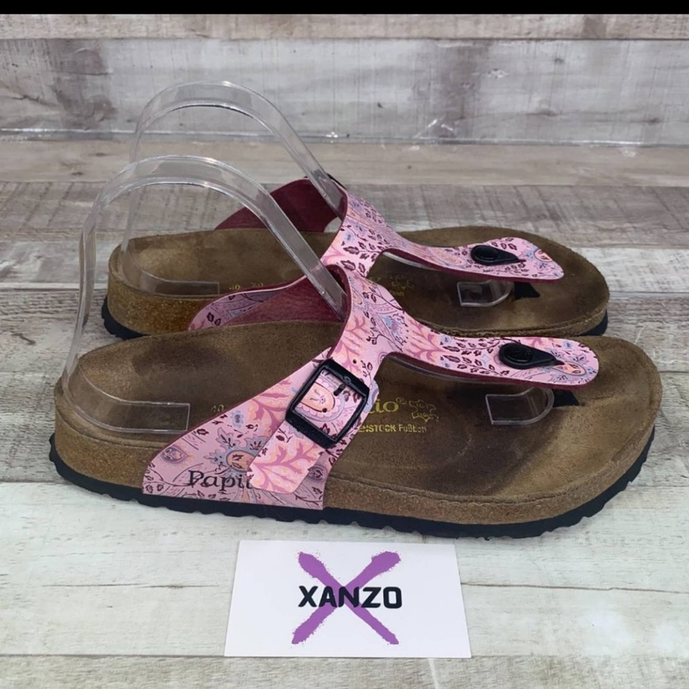 Birkenstock Womens Pink Papillio Floral Slip On Slide US 9.5 Regular